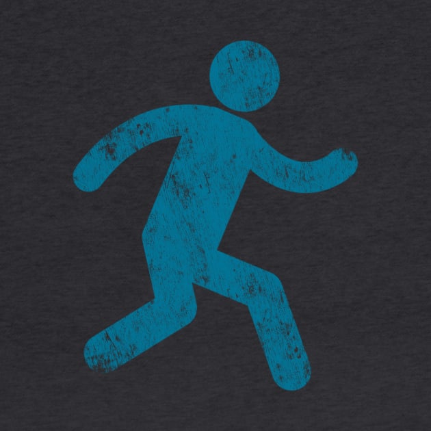 Distressed Running Stick Man by terrybain